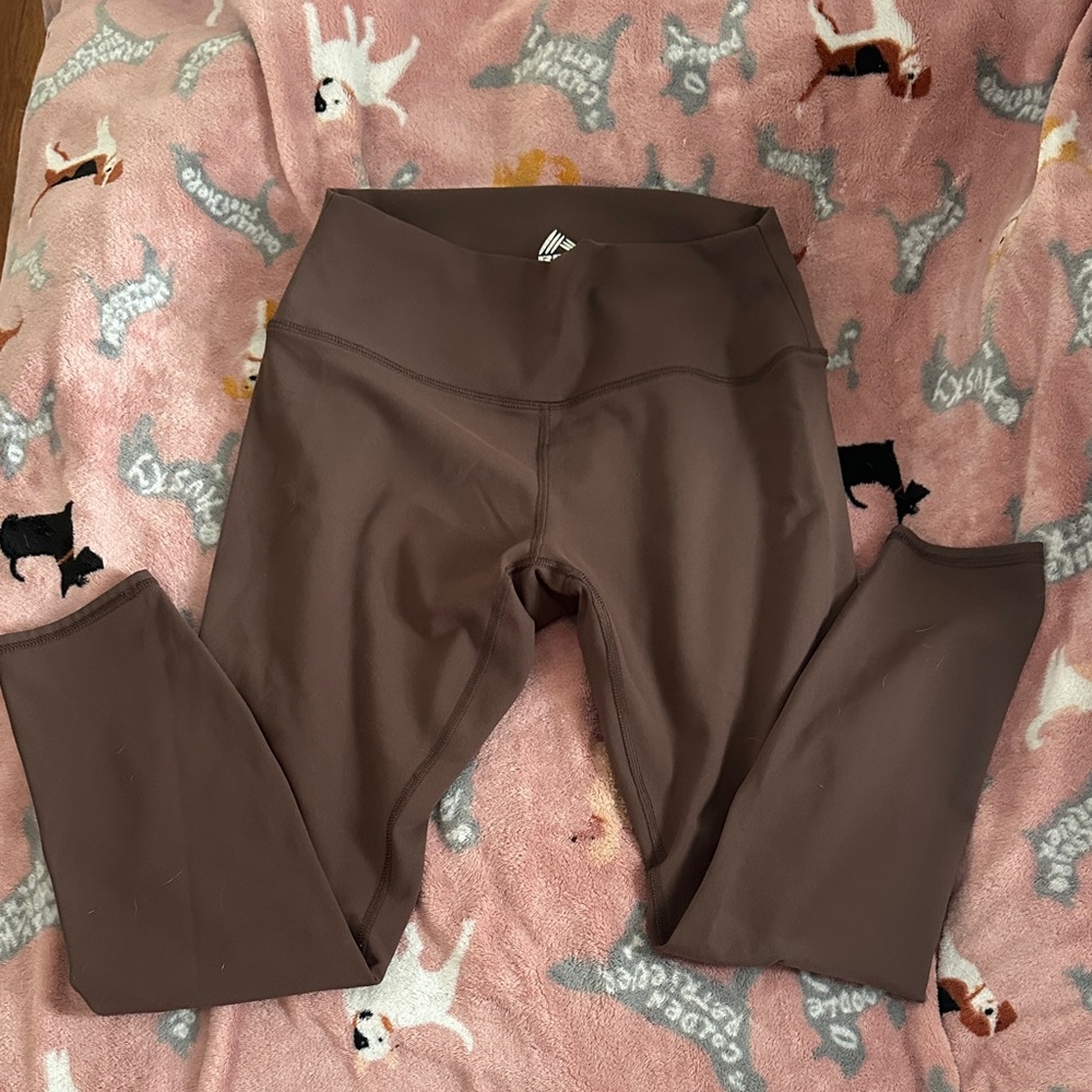 Brown Cropped Athletic Leggings
